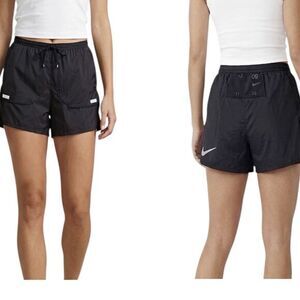 Nike Womens Brief-Lined Running Shorts Black Sz Small Running Athleisure Workout